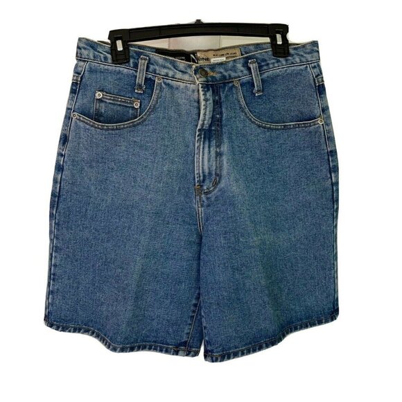 NY Line Jeans Shorts Womens Size 10 Vintage Blue Denim High Waist Made In USA - Picture 1 of 8